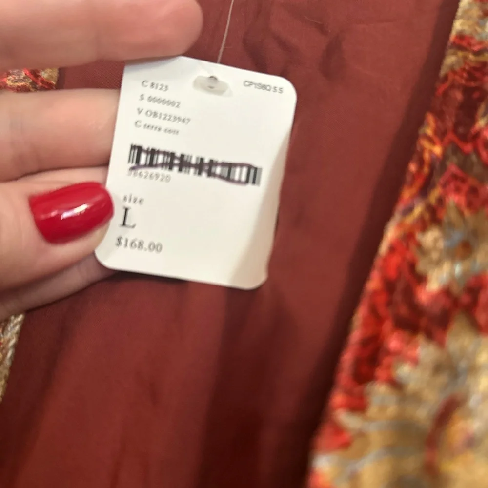 Free People Harper printed one piece Sangria jumpsuit/ jumper velvet